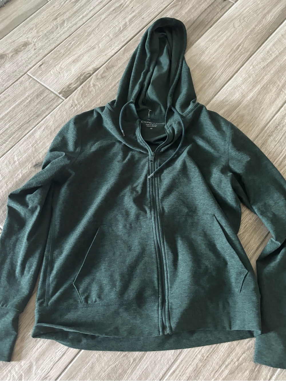 beyond yoga zip down hoodie
